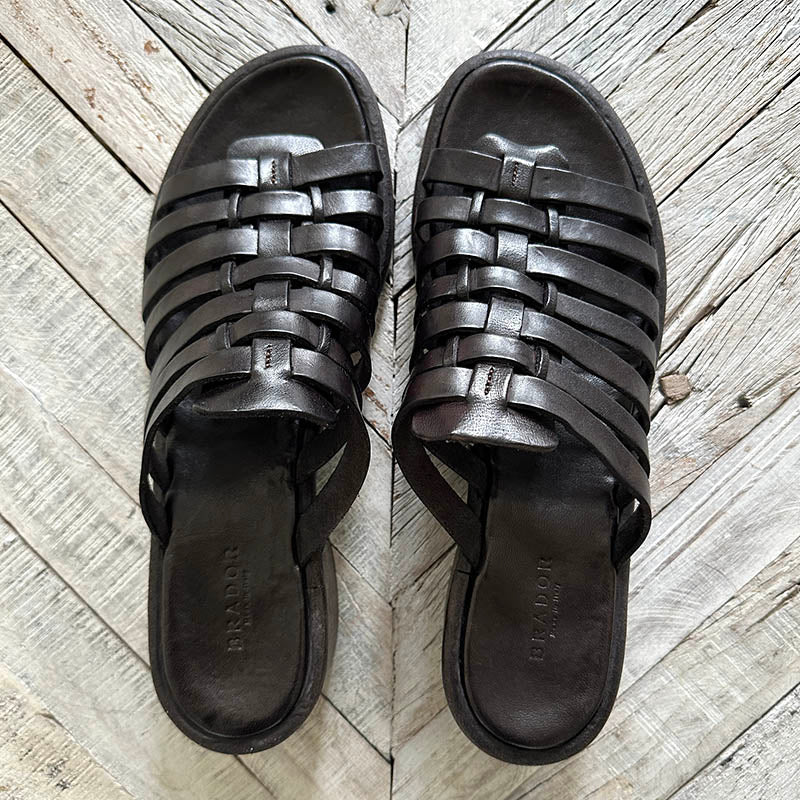【BRADOR】Italian leather sandal EIGHT MAHOGANY Men's sandals - Brador Shop Online | Brador