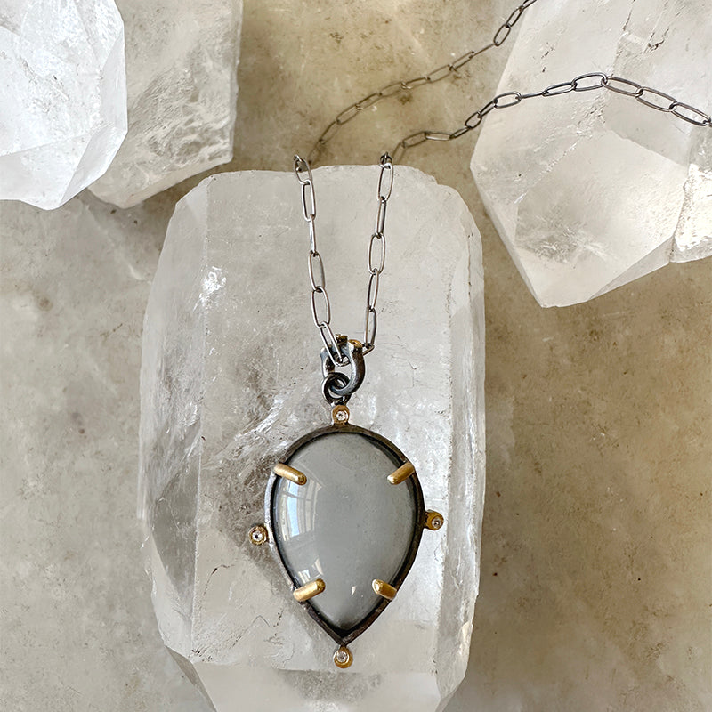 Elmira Grey Moonstone Necklace