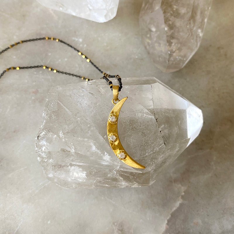 Zaniah Golden Moon Necklace
