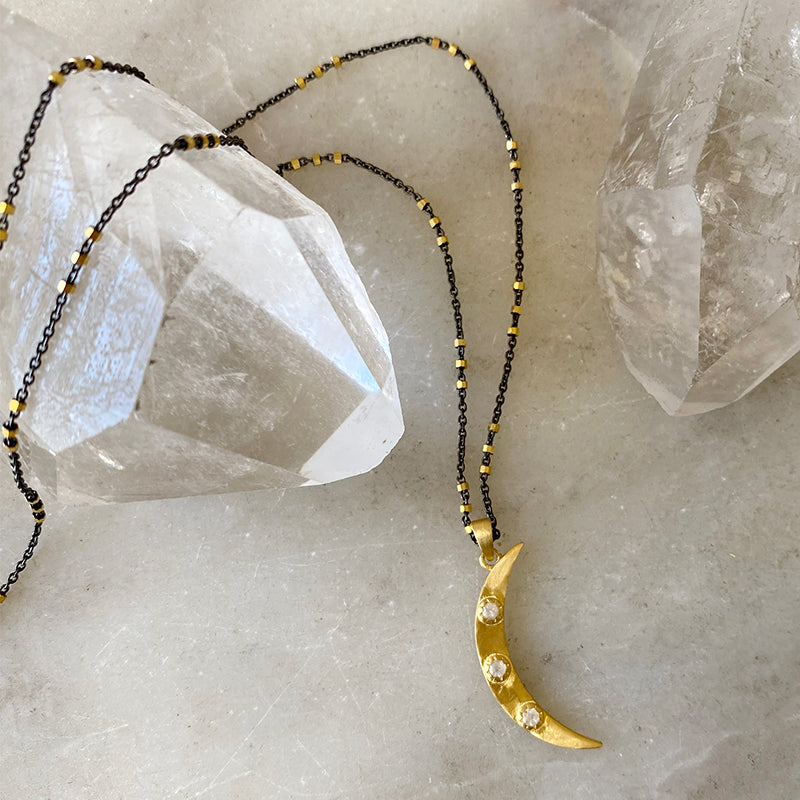 Zaniah Golden Moon Necklace