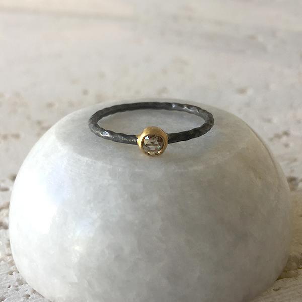 Champagne Diamond Stacking Ring Ring Robindira Unsworth