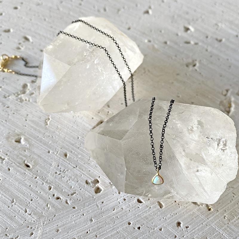 Delicate Petite Opal Necklace Necklace Robindira Unsworth 