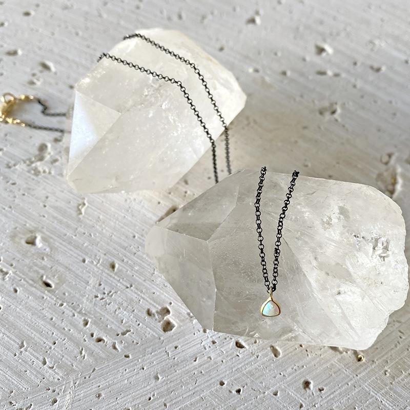 Delicate Petite Opal Necklace Necklace Robindira Unsworth