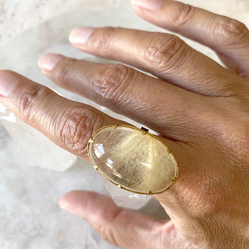 Golden Rutilated Quartz Ring Ring Robindira Unsworth