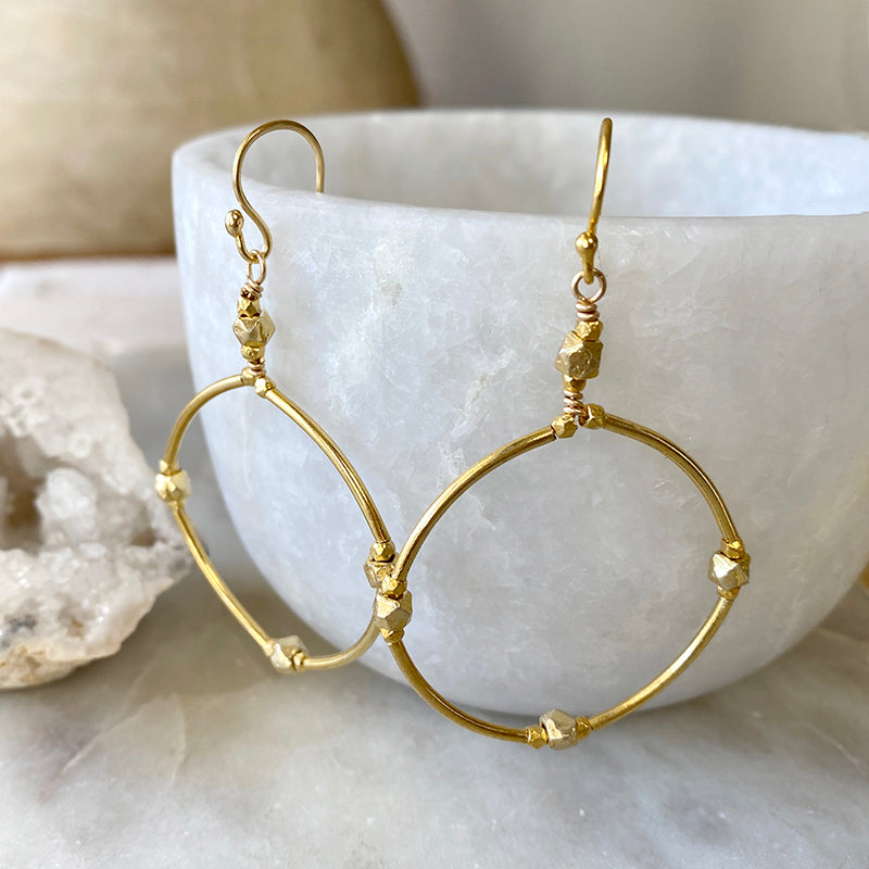 Golden Hoop Earrings
