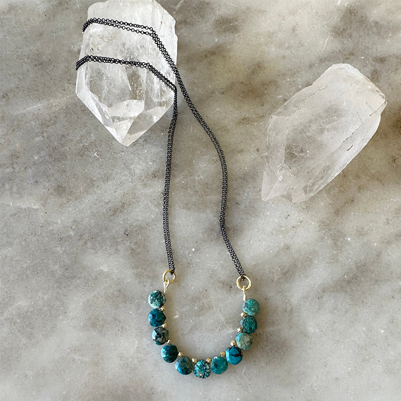 Nevya Chrysocolla Collar Necklace – Robindira Unsworth