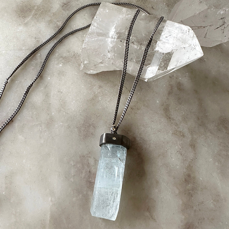 Natural Aquamarine Crystal Necklace for Women – Fabulous Creations Jewelry