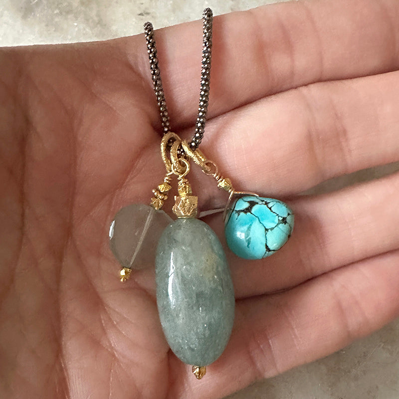 [ KIRSH ]★GEMSTONE BEAD DROP NECKLACE Polished Stone Drop Necklace – Kenda Kist