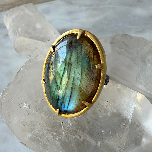Robindira Unsworth Gaia Labradorite Statement Ring