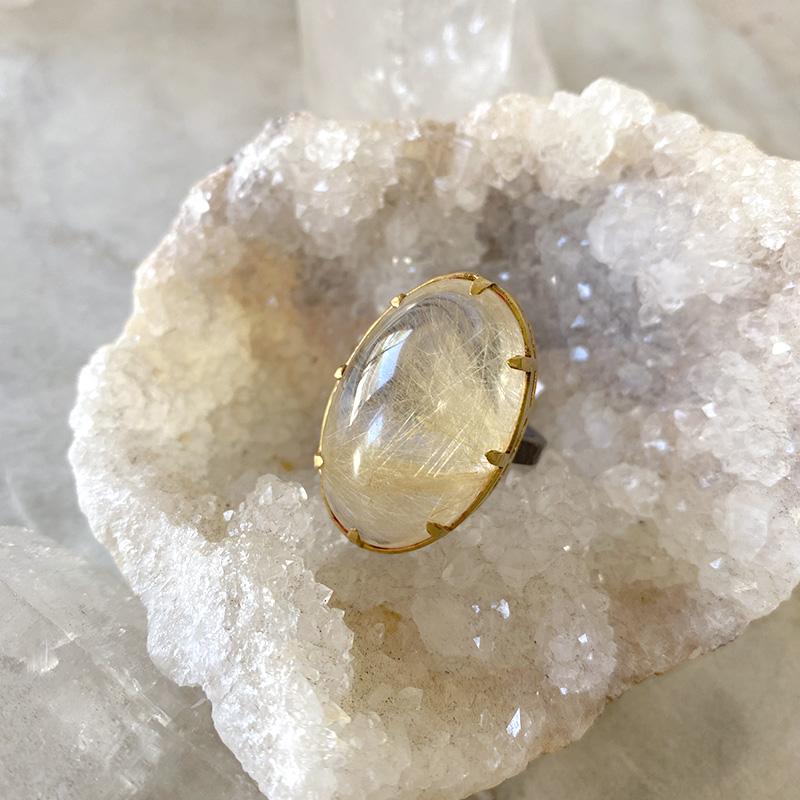Golden Rutilated Quartz Ring Ring Robindira Unsworth 