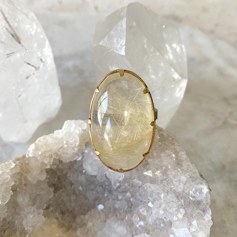Golden Rutilated Quartz Ring Ring Robindira Unsworth 