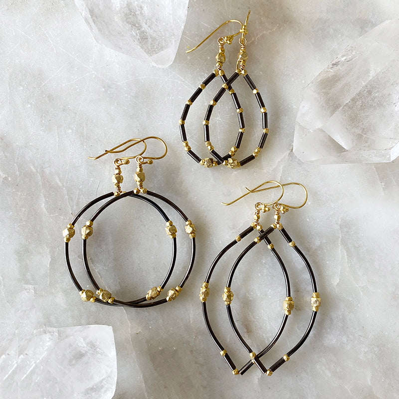 Latest Shell Base Metal Hoop Earring for Women & Girls | K M HandiCrafts  India