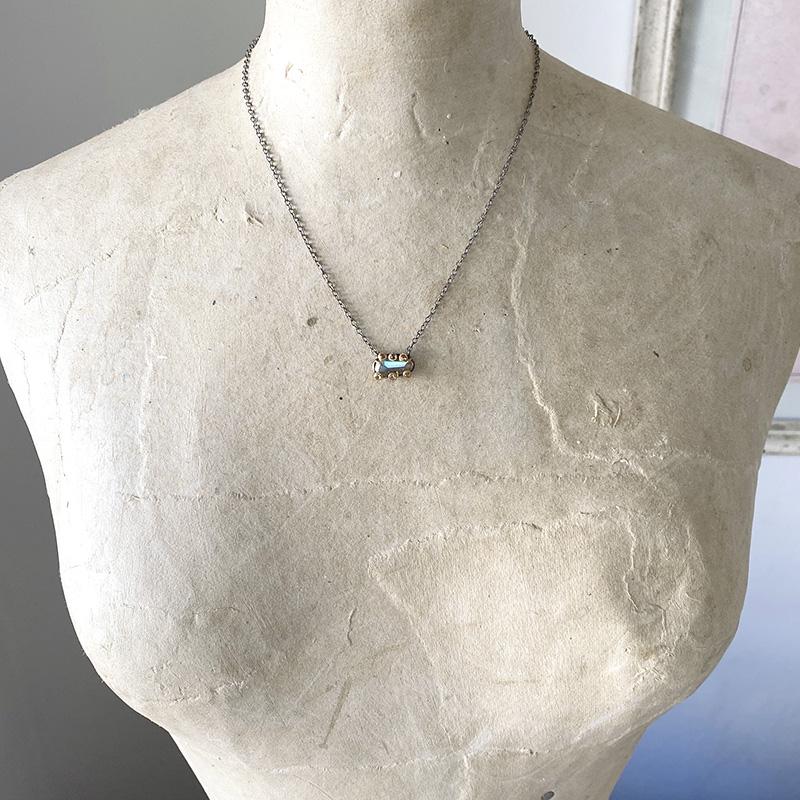 Labradorite Diamond Overlaid Necklace Necklace Robindira Unsworth 