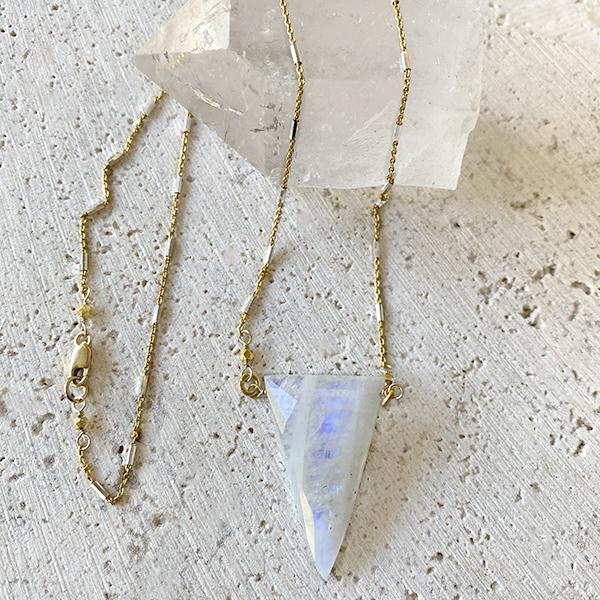 Moonstone Statement Necklace Necklace Robindira Unsworth 