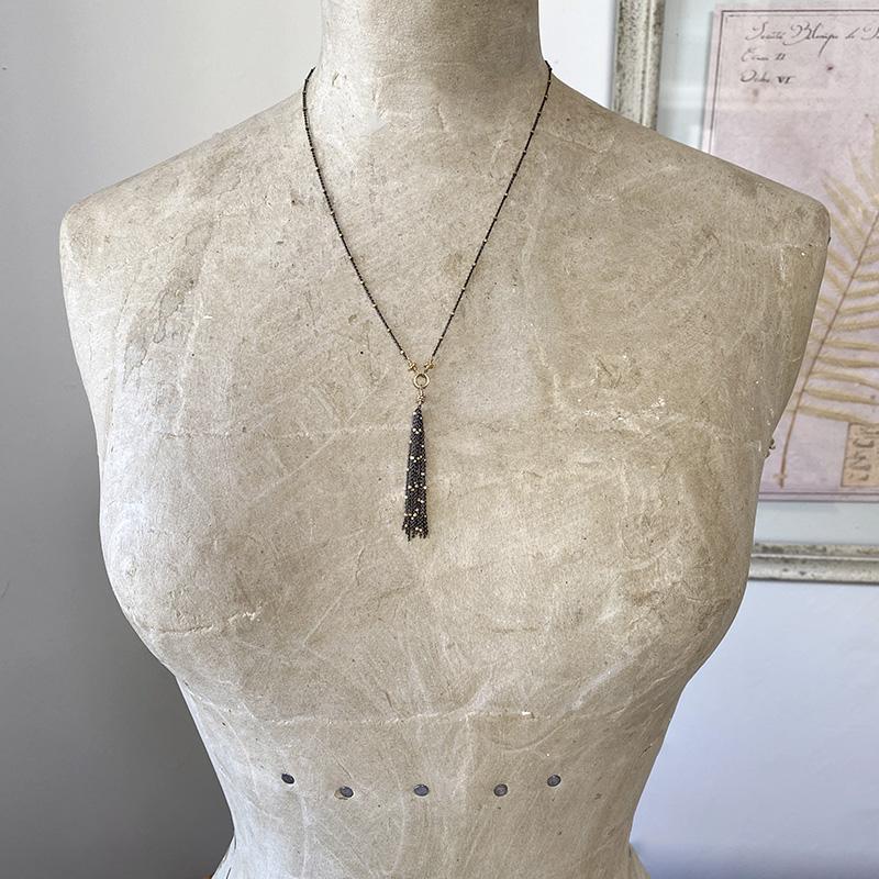 Multi Chain Tassel Necklace Necklace Robindira Unsworth 