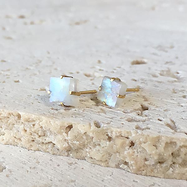 Rainbow Moonstone Stud Earrings – Robindira Unsworth