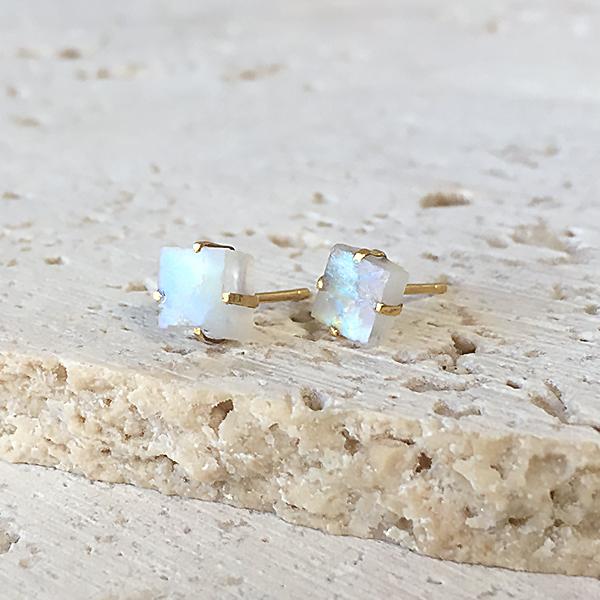 Moonstone Teardrop Stud Earrings in Sterling Silver – Adorn Jewelry and  Accessories