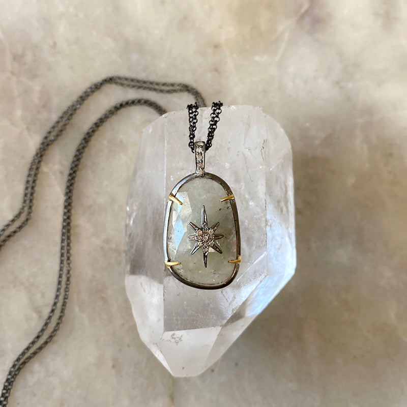Sapphire Diamond Star Necklace
