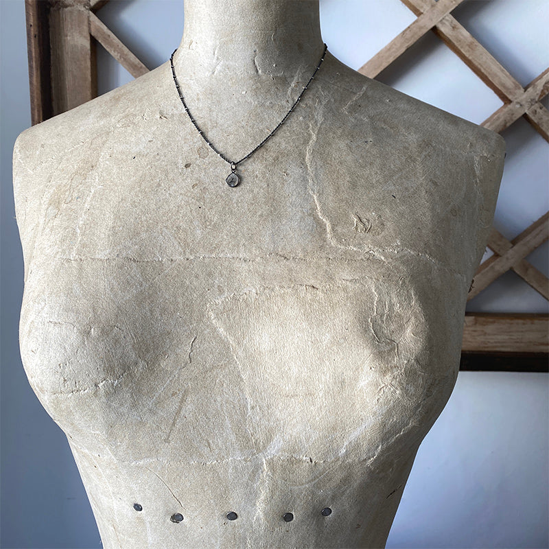 Delicate Diamond Slice Pendant Necklace