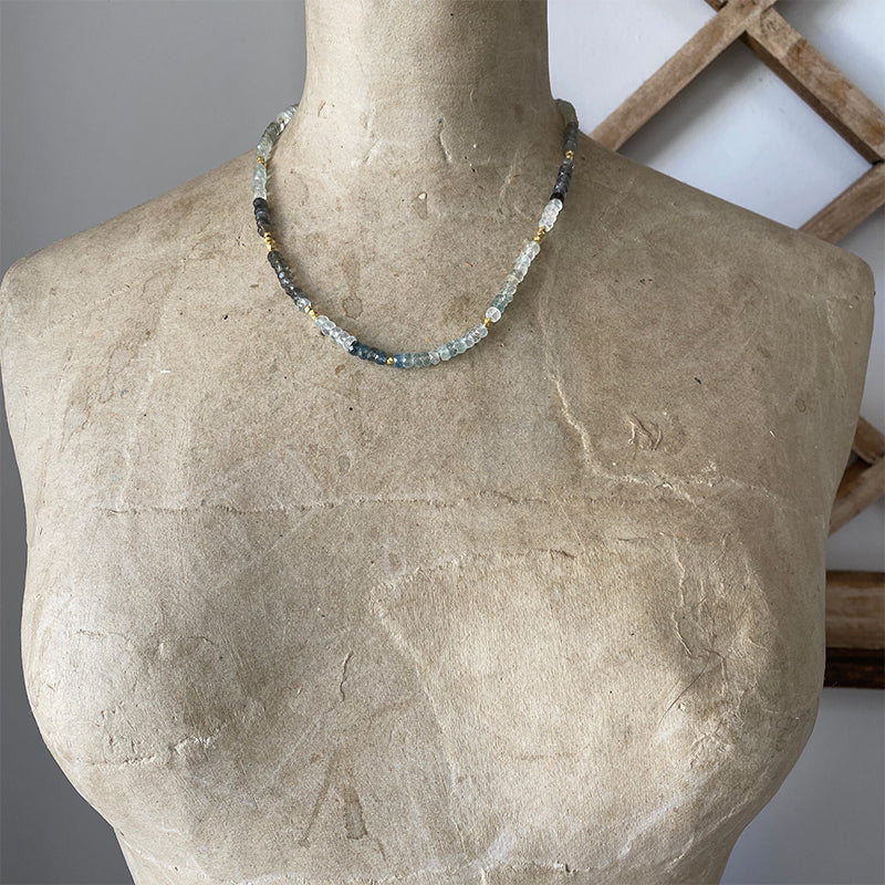 Moss Aquamarine Collar Necklace