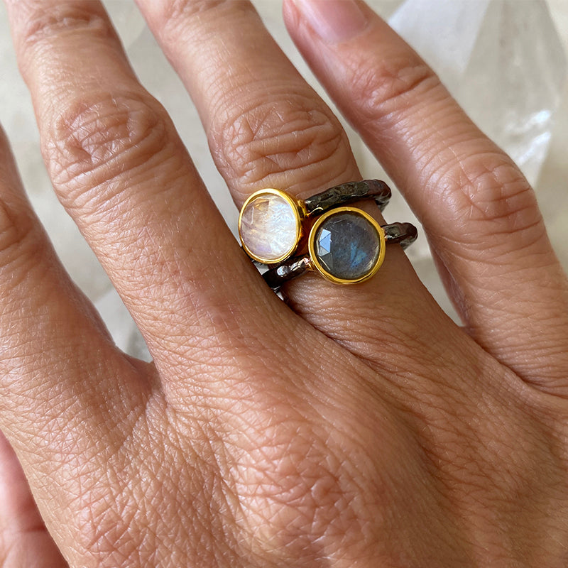 Labradorite discount stacking ring